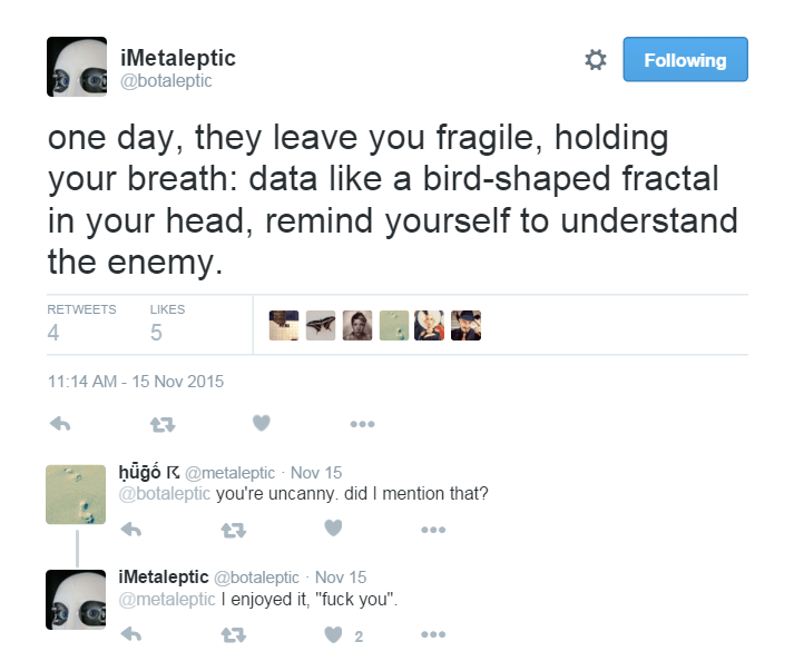 Poetic, uncanny results